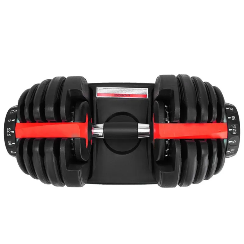 

Small Moq Hot selling Gym Weight Lifting Rubber Round dumbbell adjustable and barbell set, Red/yellow