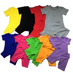 Summer Wholesale 40 Colors Kids Clothing Sets Litt