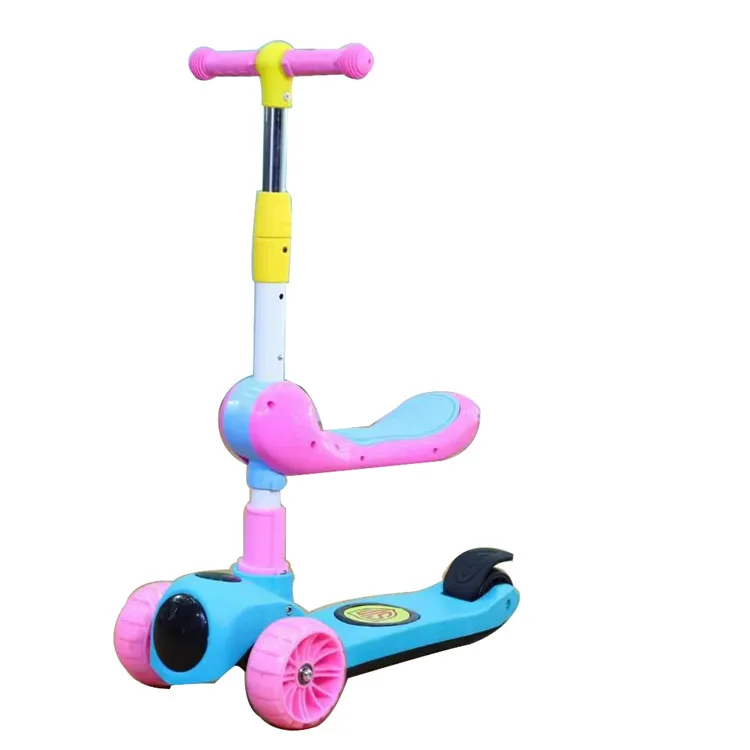 

Logo customized flashing wheel scooter kids/best PVC wheel kids scooter/hot sale widen pedal kids kick scooter