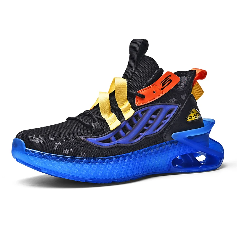 

2021 summer new men's sports shoes popcorn bottom latest fashion trend running shoes breathable all-match casual men's shoes