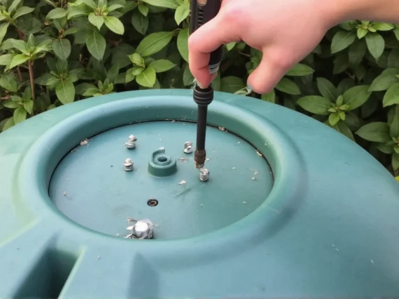 Drilling holes in plastic compost bin lid for aeration