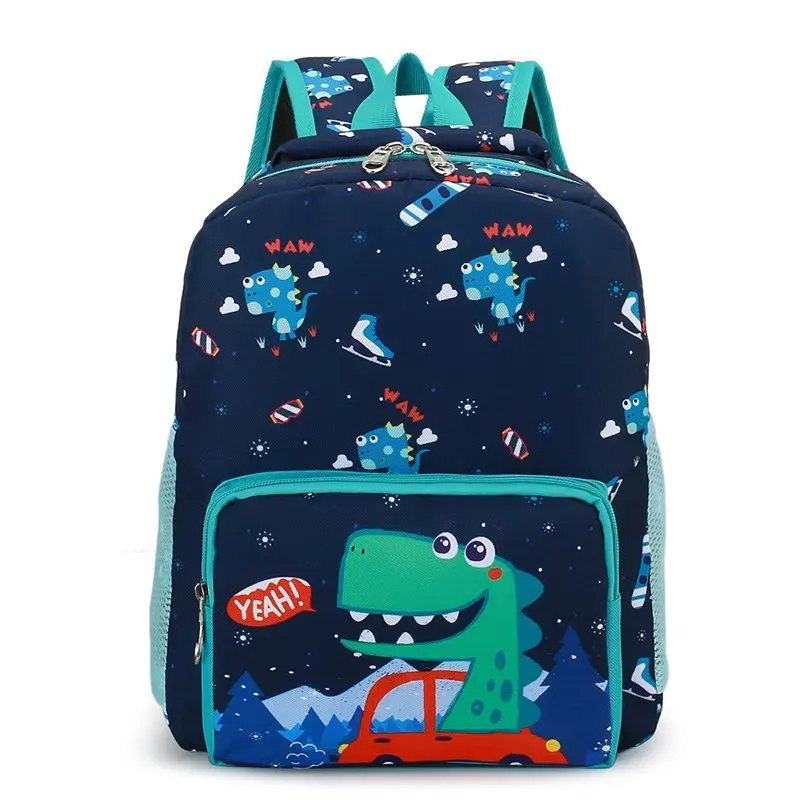 

Student Boys Girls Kids Cartoon Dinosaur Backpack Toddler School Bag Backpack, 4 colors or customized