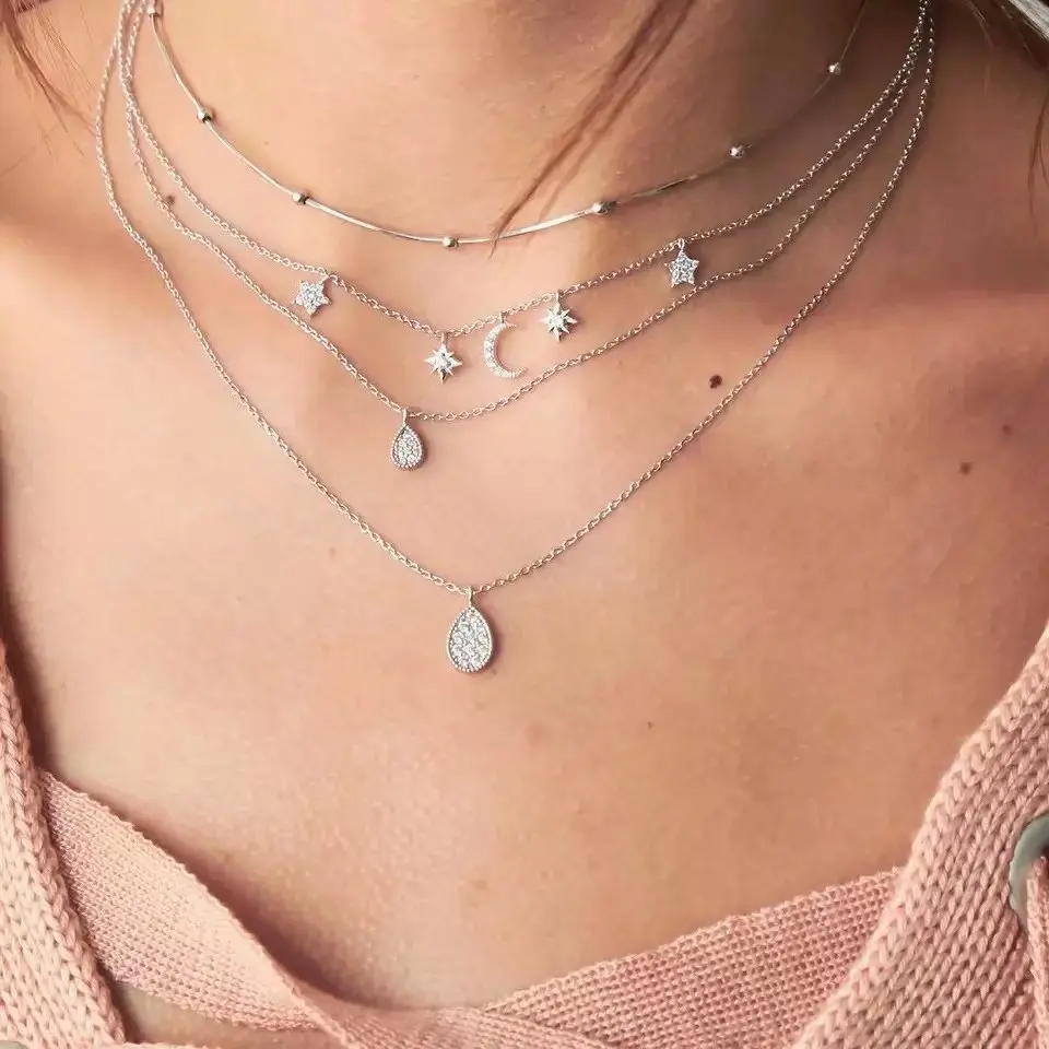 

Fashion silver women jewelry necklace layer For Women wholesale N99138