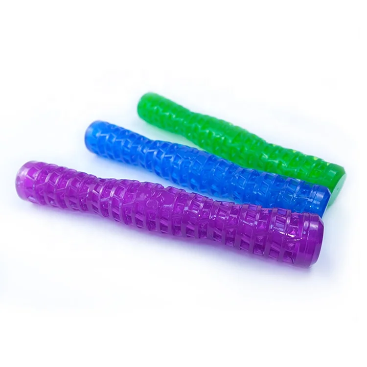 

Squeaky Dog Toys TPR Stretch Durable Heavy Duty Dog Chew Bone Toy Three colors, Violet/blue/green