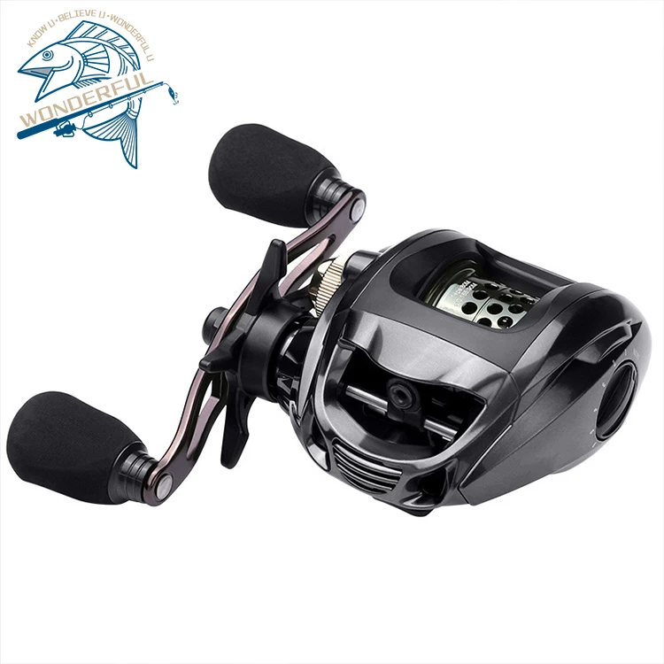 

8.kg Drag Bait Cast Reel 190g Ultralight In Stock Caster 5.3:1 Black High Quality Low Profile Fishing Reel Bait Caster
