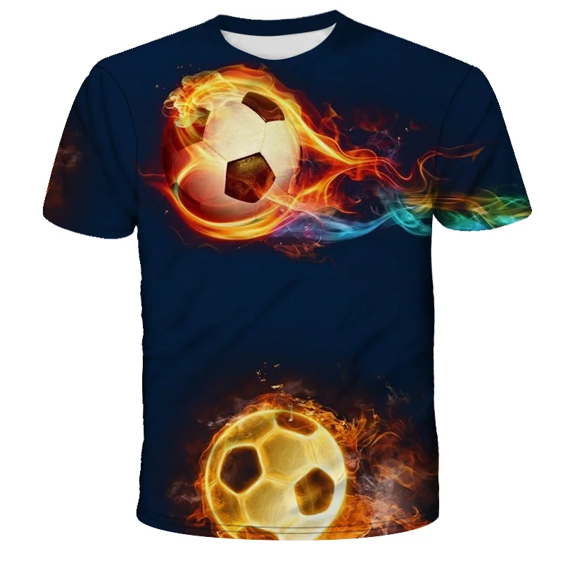 

Flame Soccer 3D Sublimation print Short sleeve T-shirt