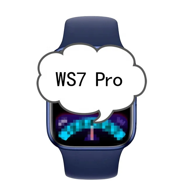 

WS7 PRO Series7 Reloj 44MM Smart Watch waterproof Heart Rate Tracker Wireless Charging 6 Colors DIY Watch Face smartwatch band, Black, pink,blue,green,red,white.