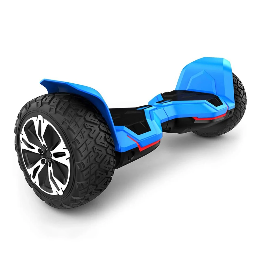 

Gyroor new cool lighting tunnel motor hoverboard 8.5inch balance scooter off road style U L, Black/red/blue