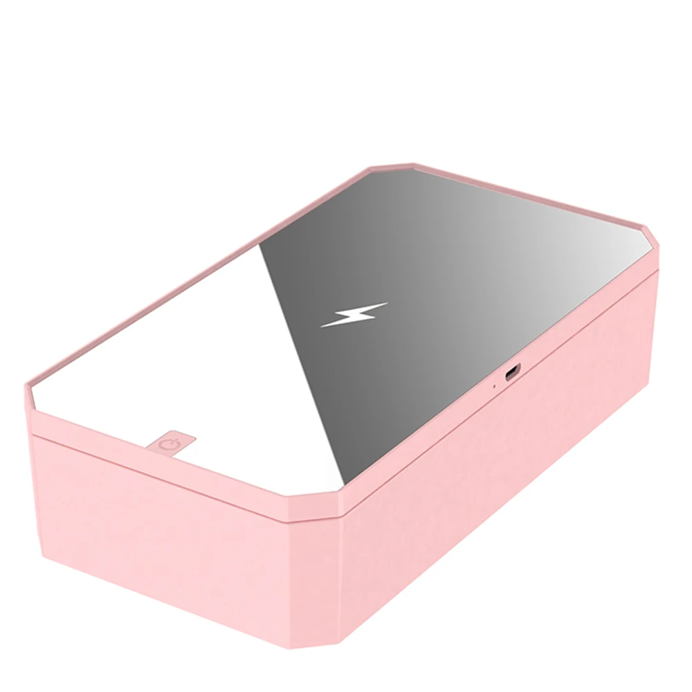 

New innovation multifunction fast 10W wireless charger with cosmetic mirror, White