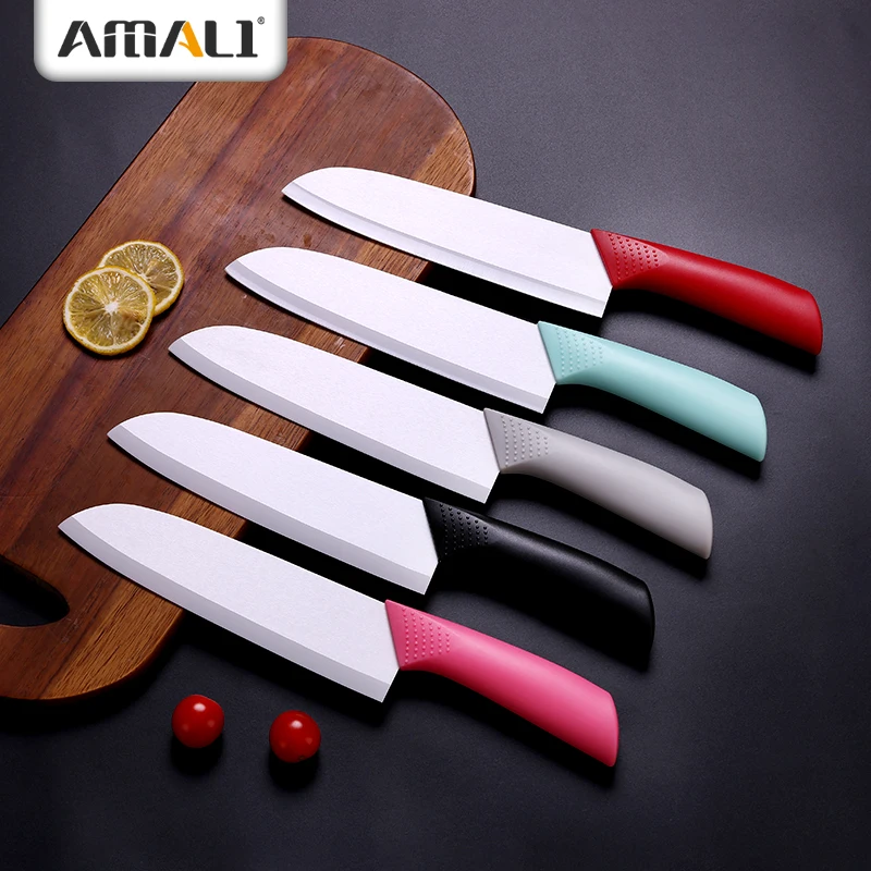 

Ready To Ship -7 Inch Ceramic Kitchen Chef Knife With Knife Blade Sheath Sharp Blade Anti Slip Handle