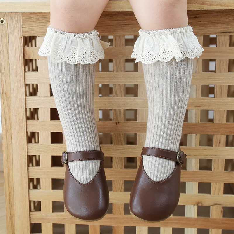 

Baby Girls Long Socks Kids Knee Lengths Soft Cotton baby Socks Kids 0-4 Years Knee High Socks
