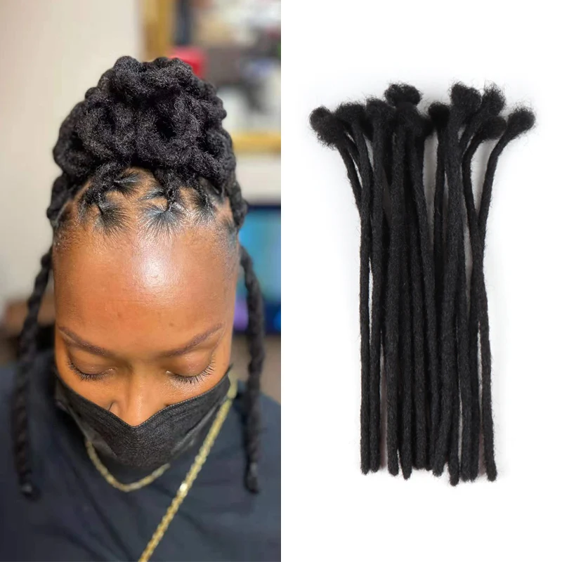 Vastdreads Dreadlocks Cheveux Humains 0.4cm 0.6cm 0.8cm 100% Human Hair Loc Extensions Handmade Dreadlocks Extension Human Hair