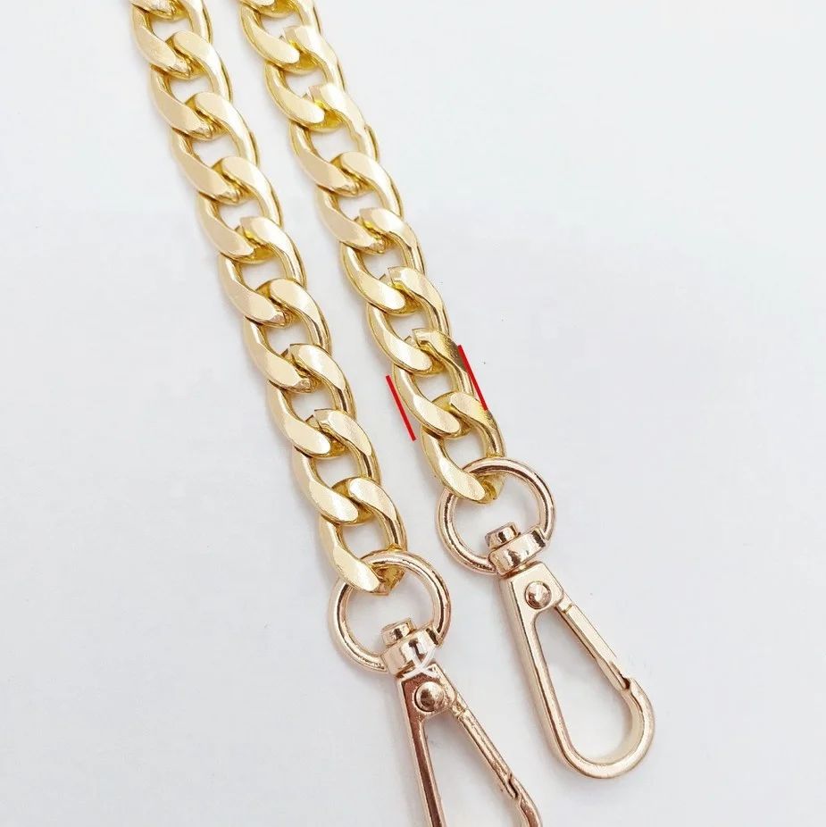 

Yunbo Factory Custom Fashion 24NK Gold plated Flat Link Bag Chain for Lady's Handbag Purse, Nickel , gold,gunmetal , rose gold