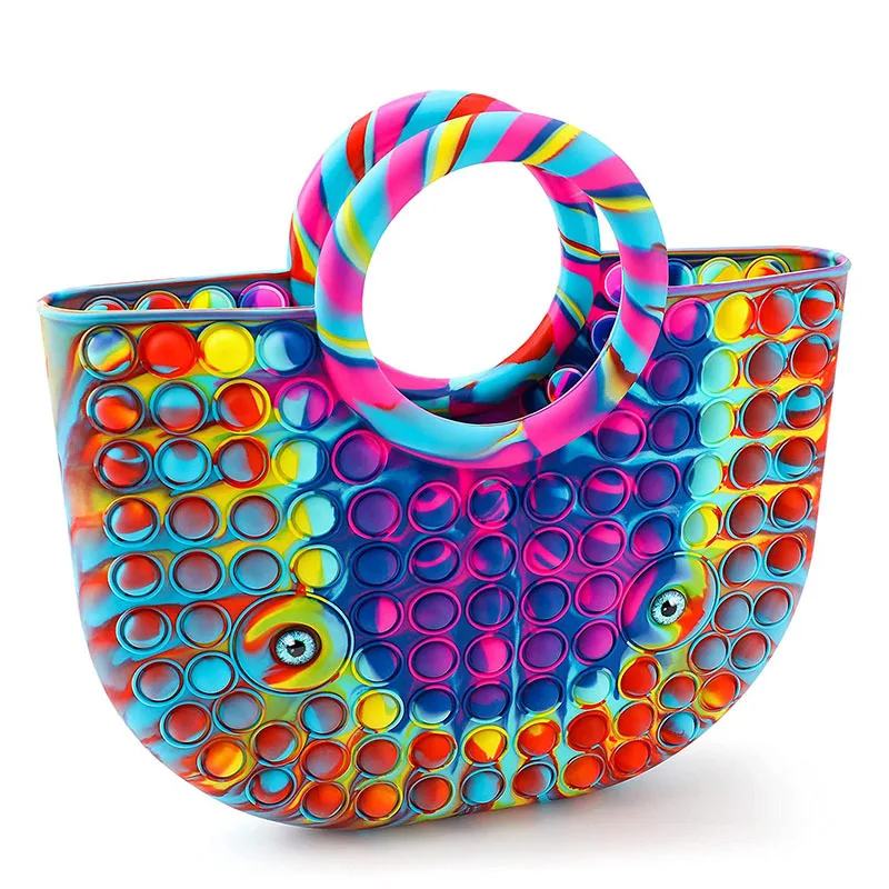 

Exaggerate Fashion Educational Anxiety Relief Toy Super Big Funny Silicone Fidget Handbag Bag