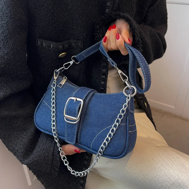 

Summer blue brand luxury denim Bags for Women Purses and Handbags Women's Fashion Shoulder Sling Bags Crossbody Purse 2023