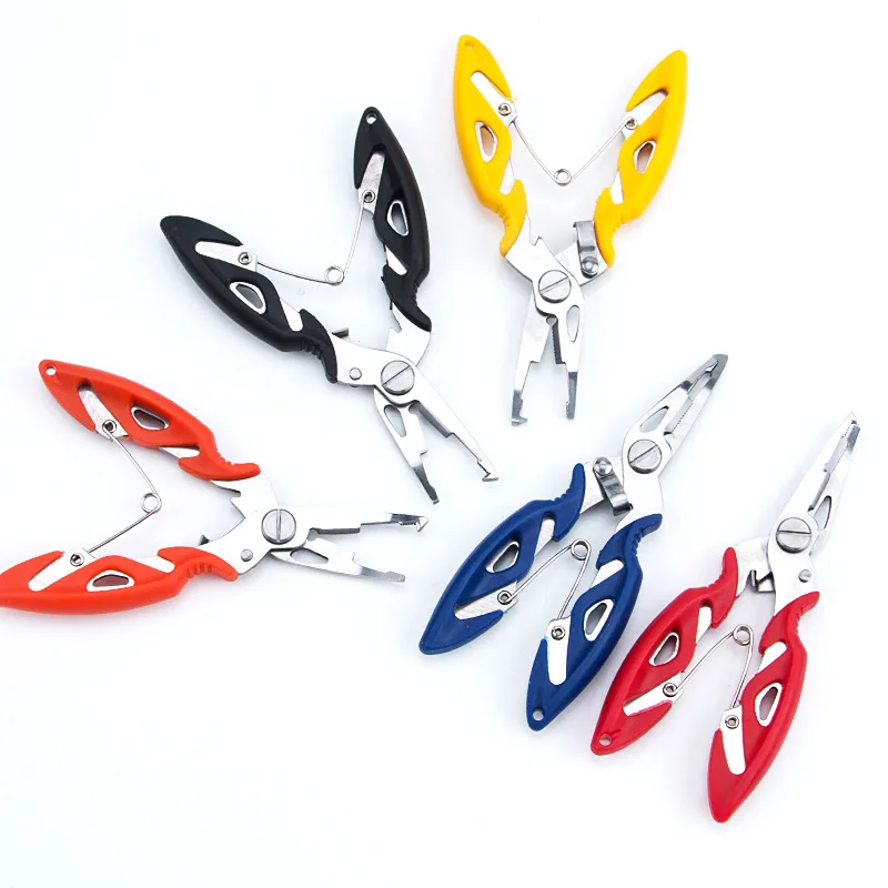 

Curved Mouth Mini Colorful pliers scissors Stainless steel multifunctional Fishing pliers, Black/red/yellow/orrange/blue