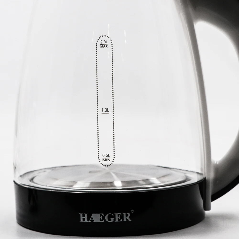 new design 304 Stainless steel glass electric kettle