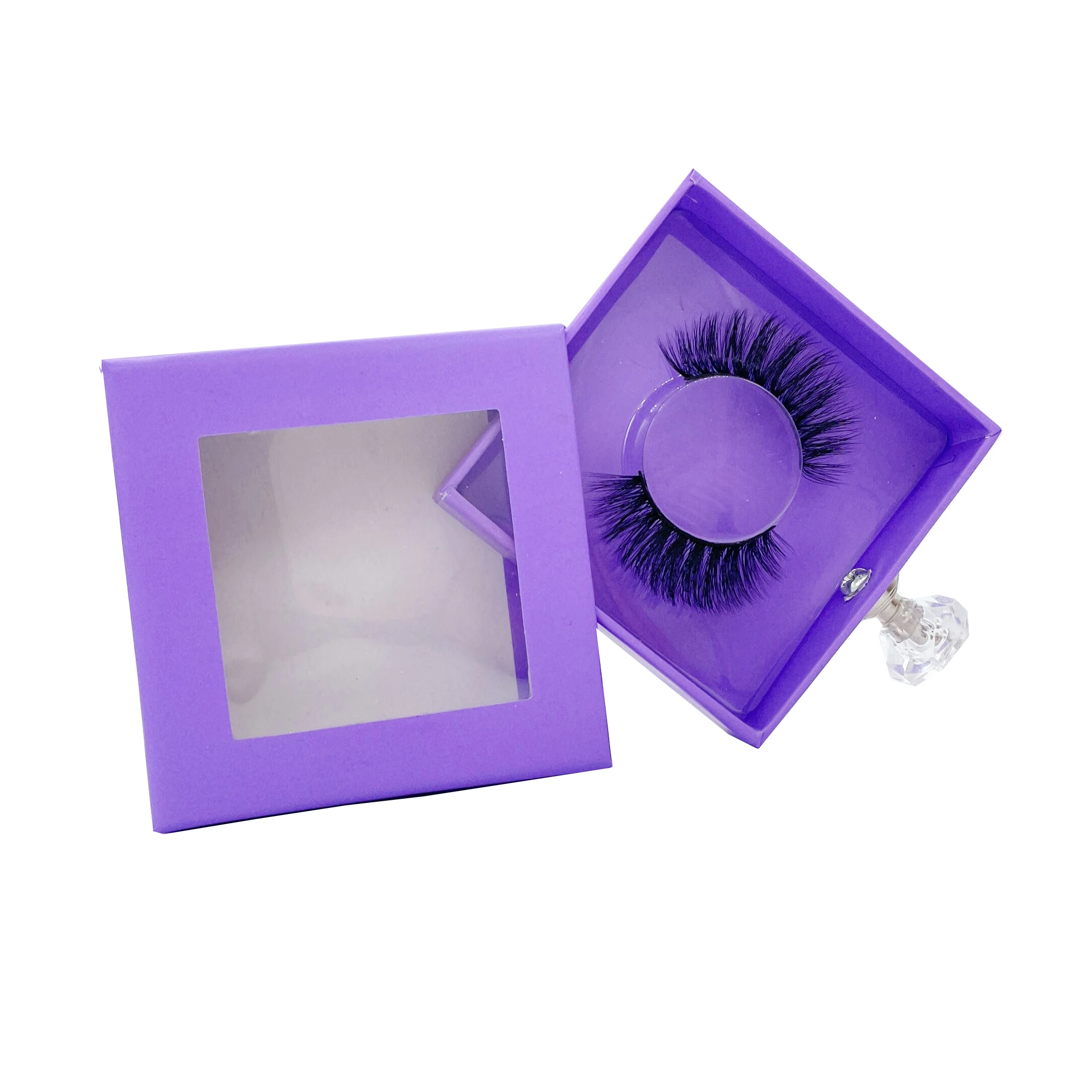 

factory wholesale best 3d mink eyelashes with unique eyelash packaging box, Black color