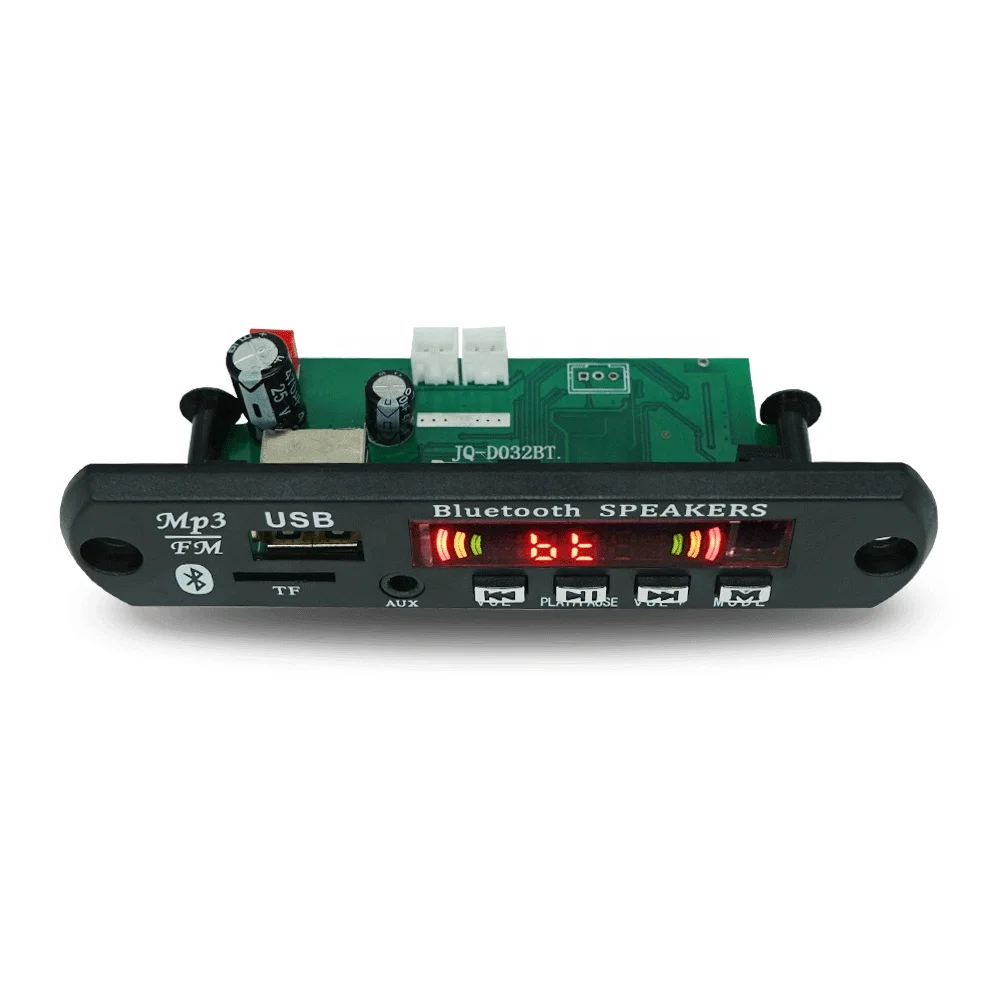 

12V MP3 WAV Decoder BT Bluetooth Amplifier Board Module, Black