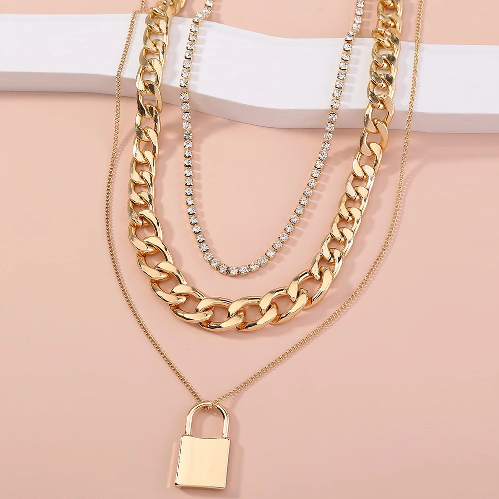 

Punk jewelry dubai 14k gold filled rhinestone cubic zirconia tennis necklace