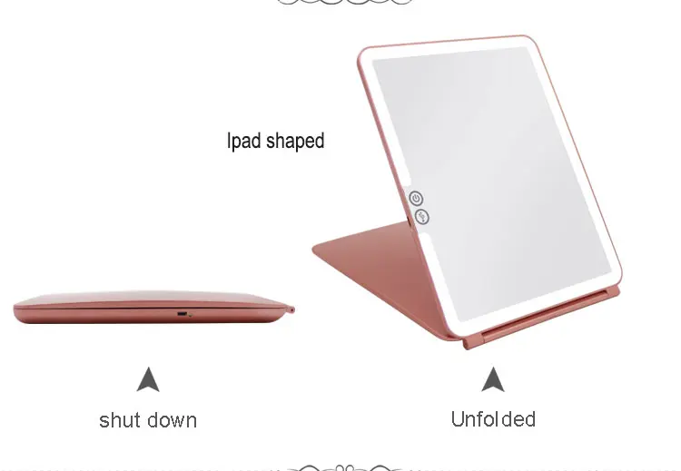 Cosmetic Portable Rechargeable Make Up Ipad Style Led Mirror Buy Ipad