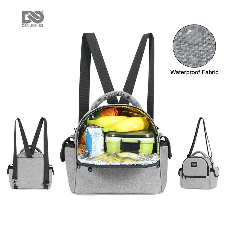 

2020 New stylish lunch box with bag thermal backpack food delivery thermos shoulder bags small lunch bags for school kids, As picture show