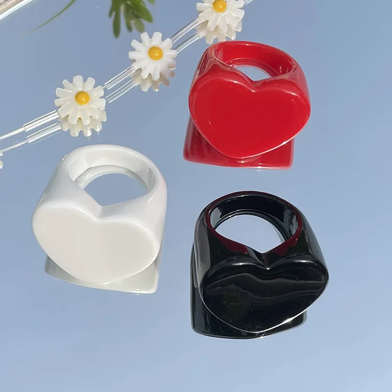 

Solid color love ring DIY resin super fairy ring, Picture