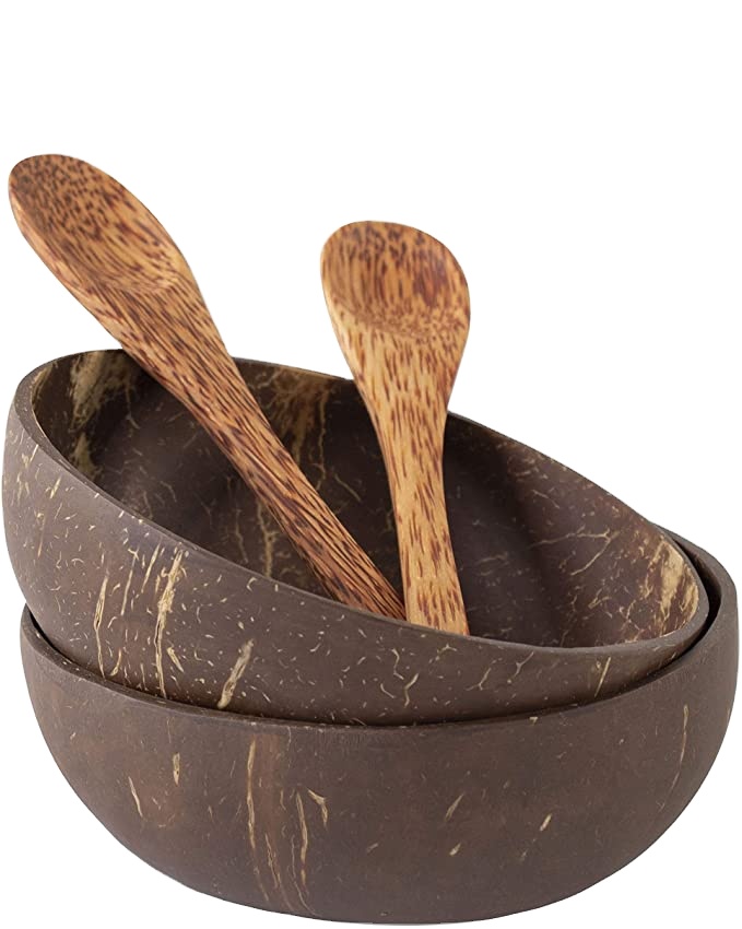 

100% handmade, natural and organic Premium Coconut Bowl and Spoon Gift