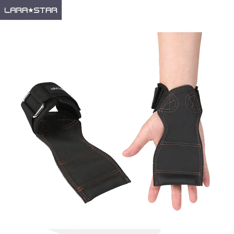 

Heavy Duty Weight Lifting Gym Training Rubber Palm Padded Protector Hand Grip Wrist Wraps Straps