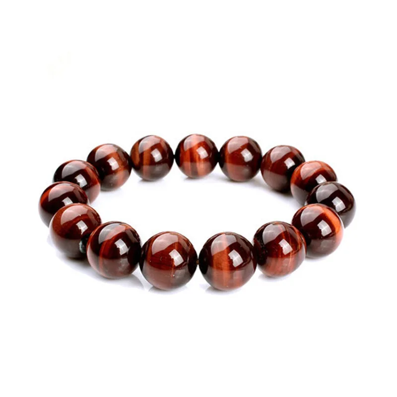 

red tiger eye beads bracelet Men Women round beads stretch bracelet bangle