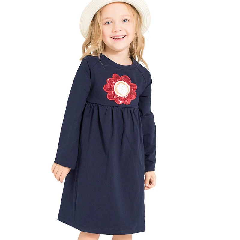 

Best Selling Spring Fashion Long Sleeve Girls Clothing Smart Casual Girls Dress, Pic shows