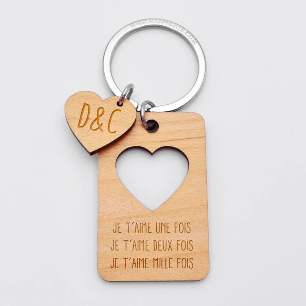 

Promotion Keyring Cheap Custom Wooden Magnetic Keychain For Gift