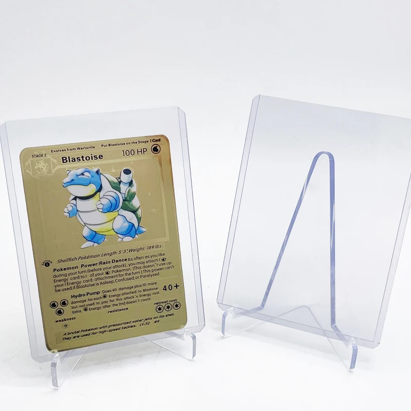 

Regular PVC 3x4 35PT Toploader Card Holder Top Loaders Sports Card Holder For Pokemon YuGiOh Cards, Transparent