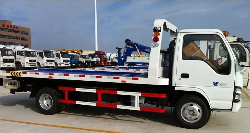 5 ton flatbed trailer wrecker truck ISUZU tow truck