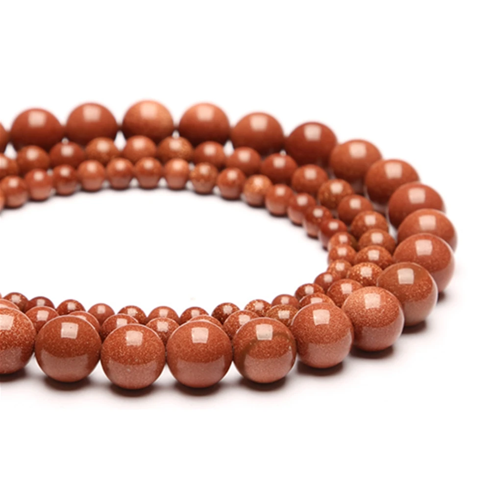 

Wholesale Natural Sand Stone Beads Polished Smooth Loose Round Red Blue Mix Golden Sandstone Beads for Jewelry Making