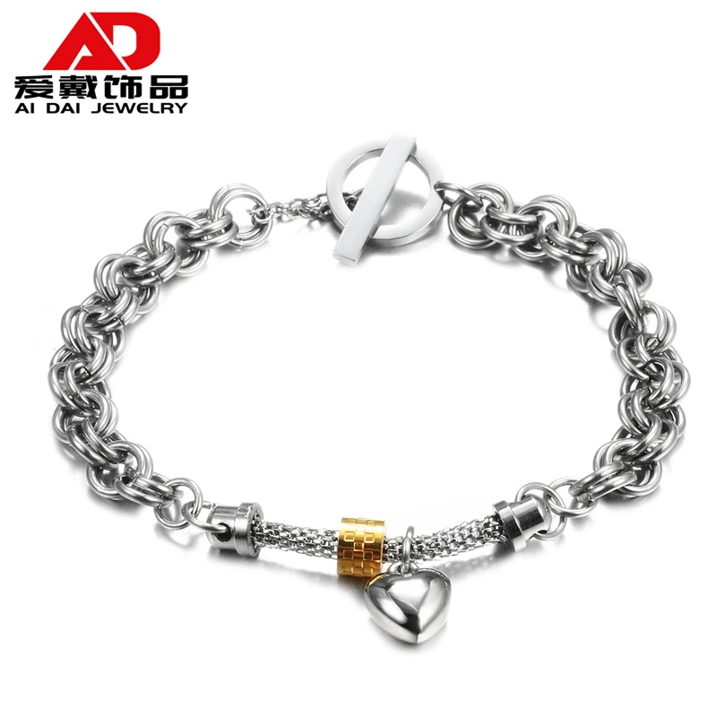 

2020 new gift stainless steel love rose gold bracelet women