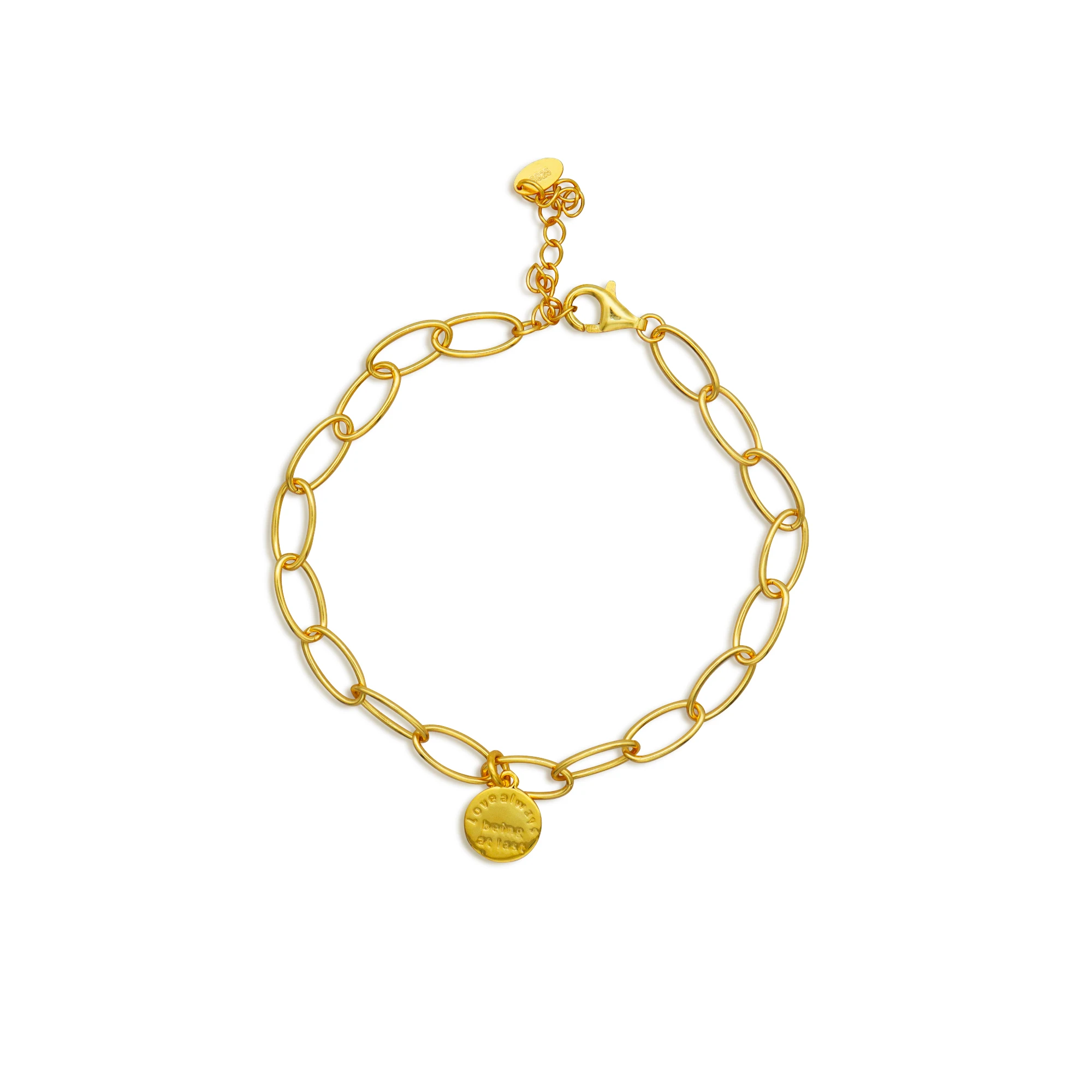 

Chris April in stock 925 sterling silver 18k gold plated custom vermeil cuban link foot jewelry anklet, Yellow gold