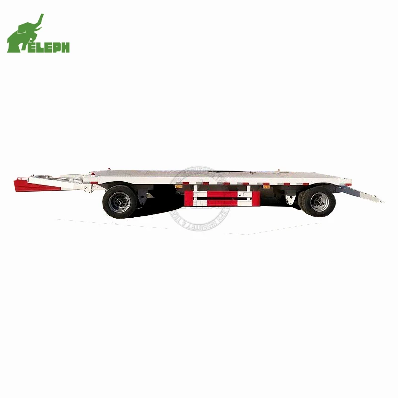 

Manufacturer 2 axles full trailer drawbar truck trailer