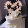 bendable fairy wing feather garland decoration cake topper