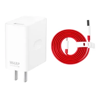 

Factory Wholesales 30W Power Adapter US Warp Charger with Type-C Flat Cable for OnePlus 7 pro