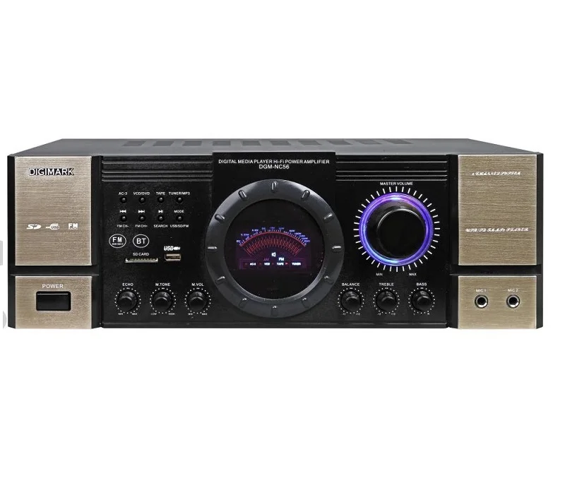 

SASION NC-56 Home Amplifier Mixer Receiver 2-CH FM Radio Usb SD Car audio amplifiers DJ/Pro/Karaoke, Black