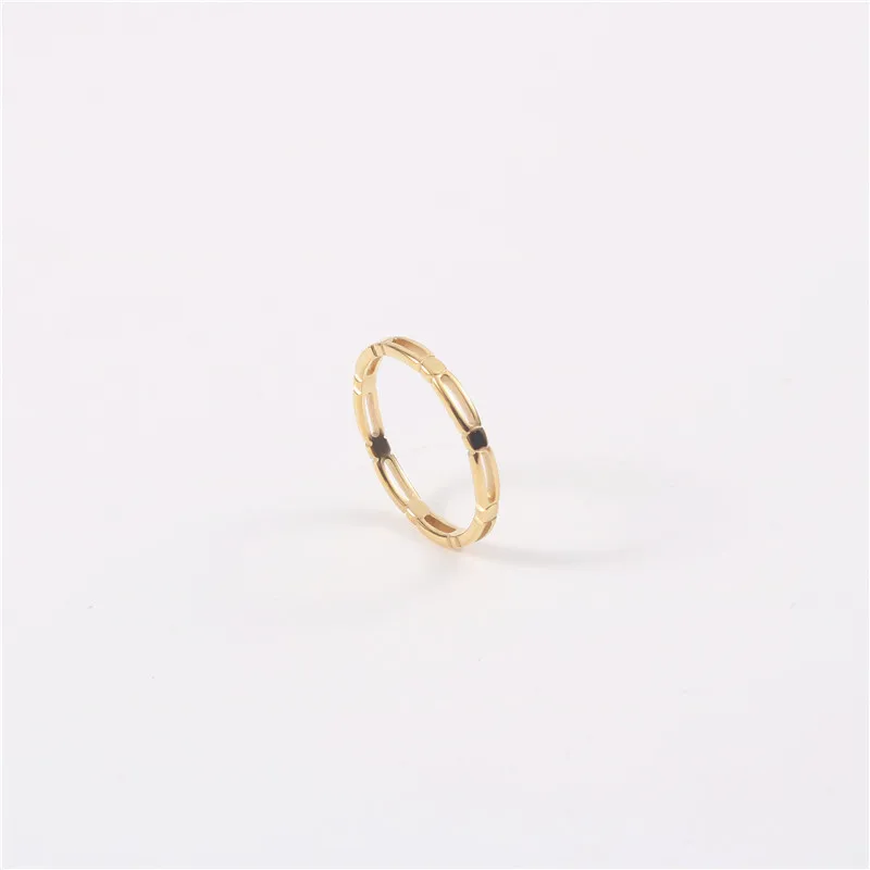 

Joolim Jewelry Wholesale 18K Gold Plated Hollow Dainty Stainless Steel Rings for Women Rings
