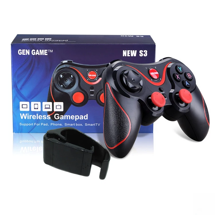 

Good price Gen Game S3 S5 phone joystick wireless gamepad compatible with Android & IOS phone tv box, Black