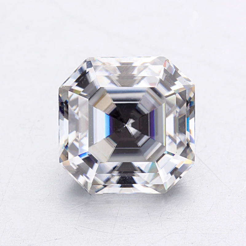 

Starsgem Made In China Wholesale White Color 1carat Asscher Cut Moissanite Loose Stones