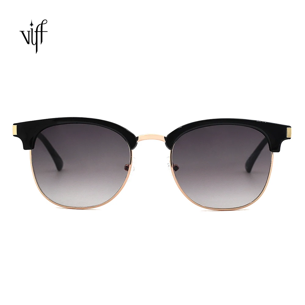 

VIFF HP18695 New high quality fashionable designed round shaped polarized unisex vision half rimless sunglasses