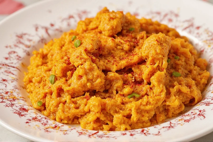 Golden risotto alla Milanese served in white bowl with close-up showing saffron-infused rice grains