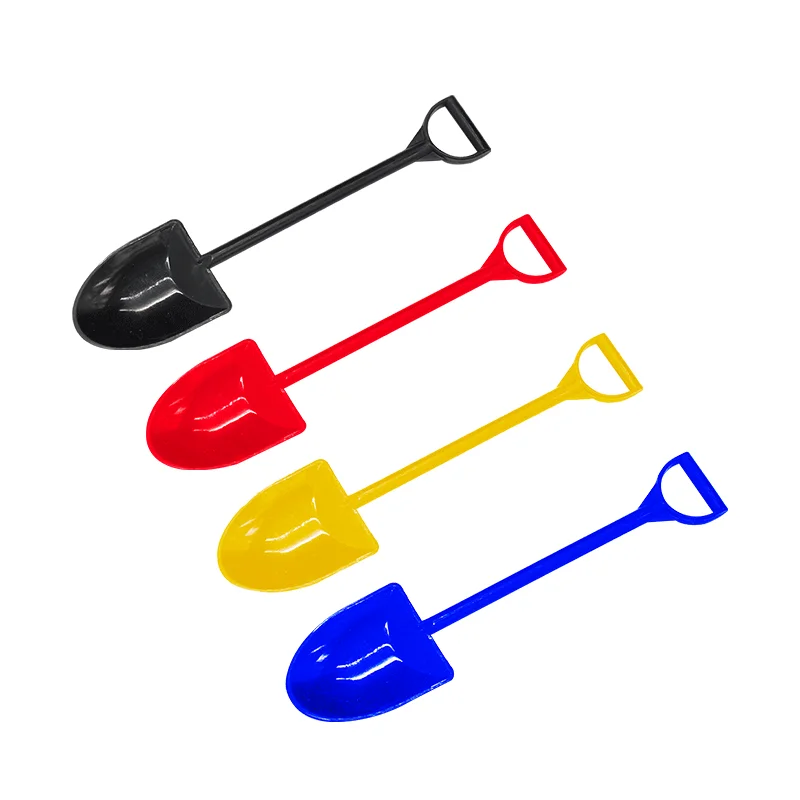 

Amazon 2021 top seller Disposable low price colorful shovel shape disposable dessert ice cream spoon, As picture