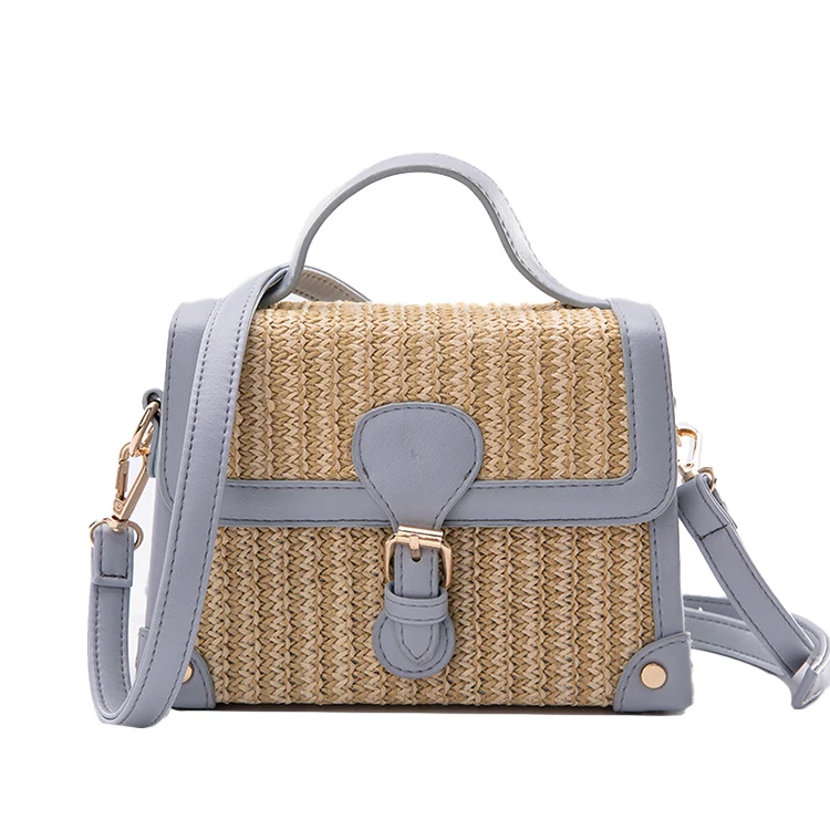 

CTB026 Summer pp woven beach shoulder handbags luxury designer customized straw bag