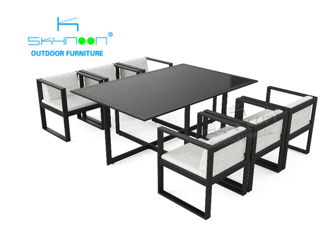 Fast Delivery Furniture Outdoor Spavesaving Garden Cube Dining Sets