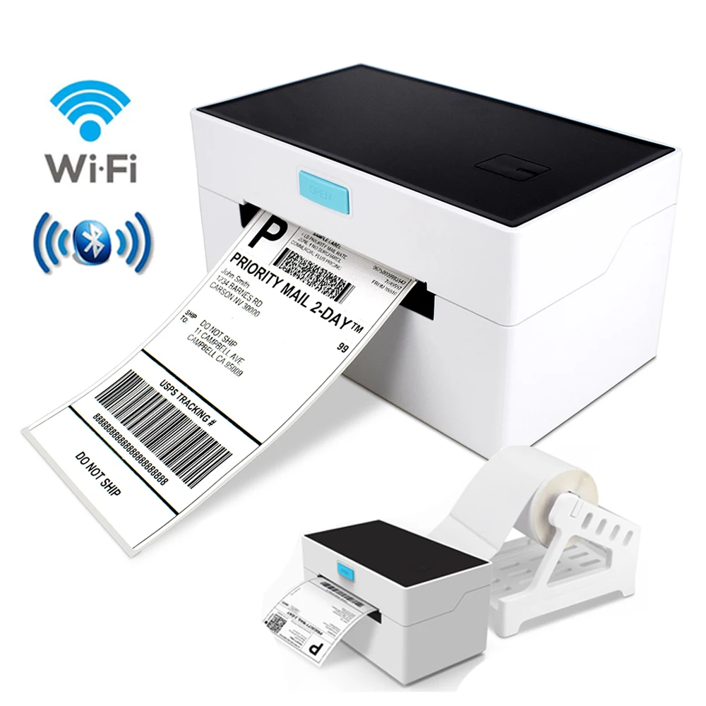 

110mm Thermal Label Printer WIFI Blue-tooth Barcode Sticker Printer Shipping Express Label Printer for logistics